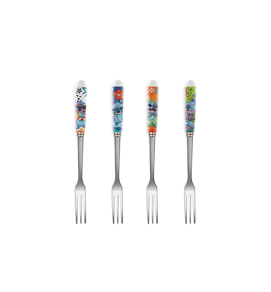Set de 4 fourchettes à dessert Stitch - Lilo et Stitch