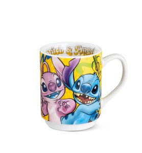 Mug Stitch et Angel jaune 350 ml - Lilo et Stitch