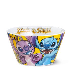 Bol Stitch et Angel jaune 550 ml - Lilo et Stitch