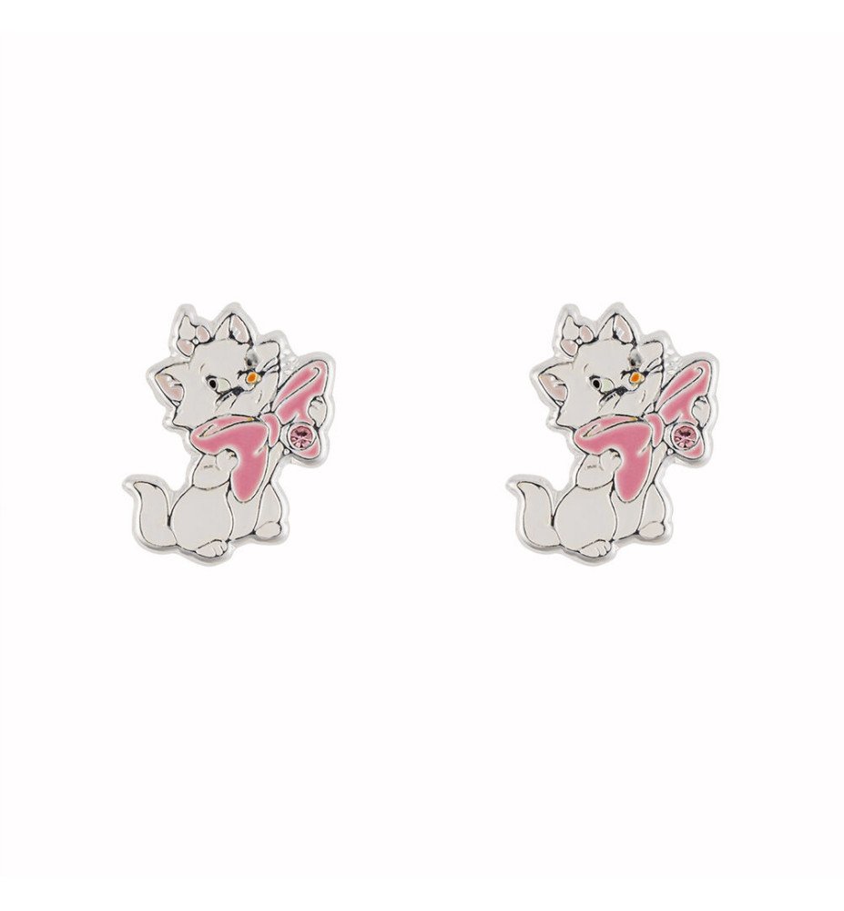Boucles d'oreilles plaqué argent Marie - les Aristochats