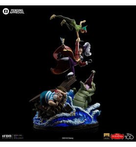 Peter Pan vs Capitaine Crochet Deluxe Disney 100th Art Scale - Iron Studios