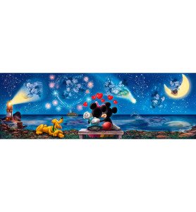 Puzzle panoramique Mickey et Minnie Love - Clementoni