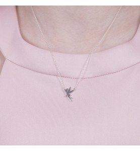 Collier argent Fée Clochette - Peter Pan