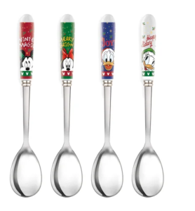 Set de 4 cuillères à dessert Mickey and Friends - Winter Magic