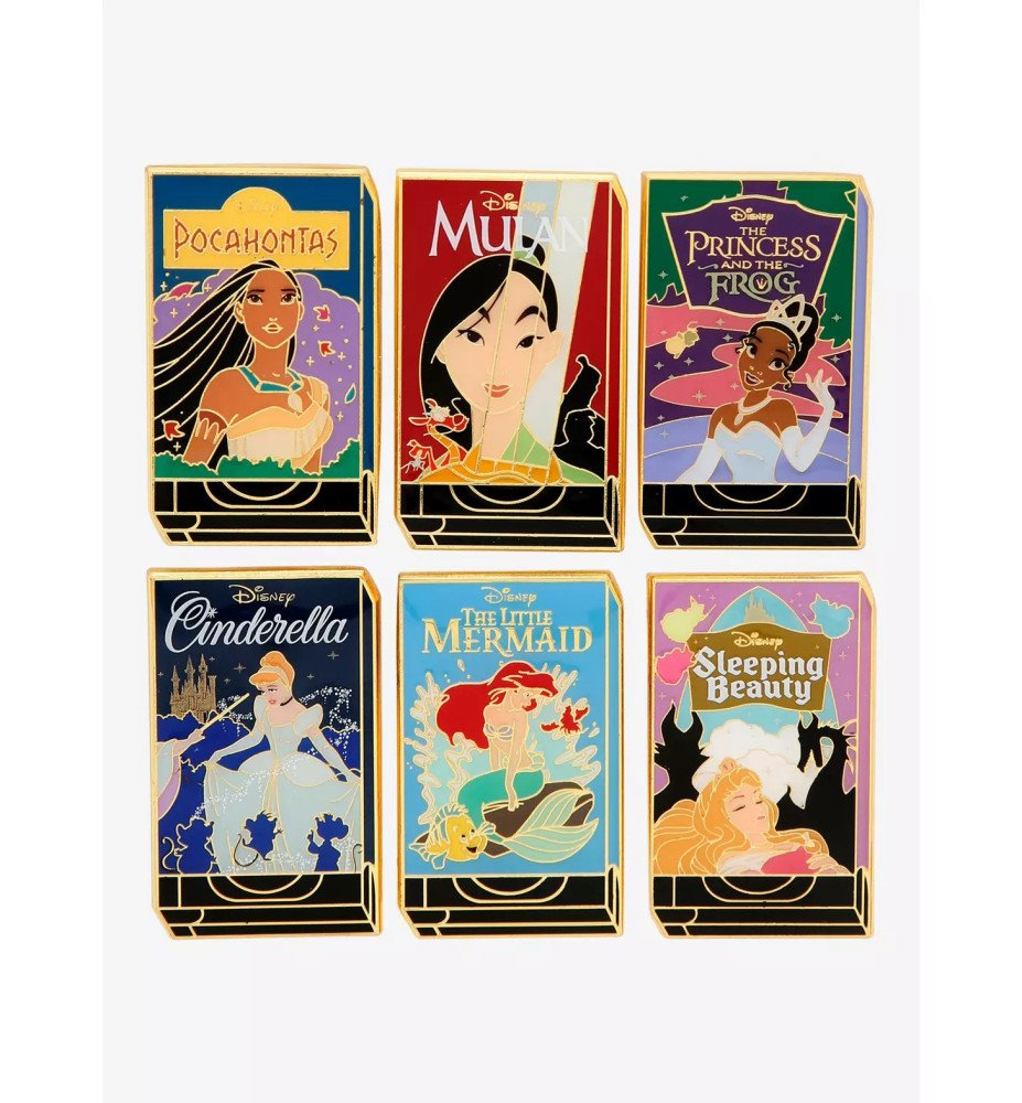 Mystery Pin's Princesses VHS Covers - Loungefly