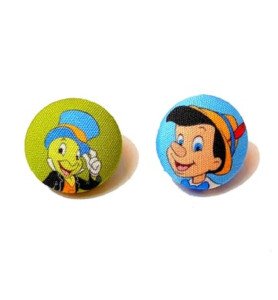 Boucles d'oreilles Jiminy et Pinocchio