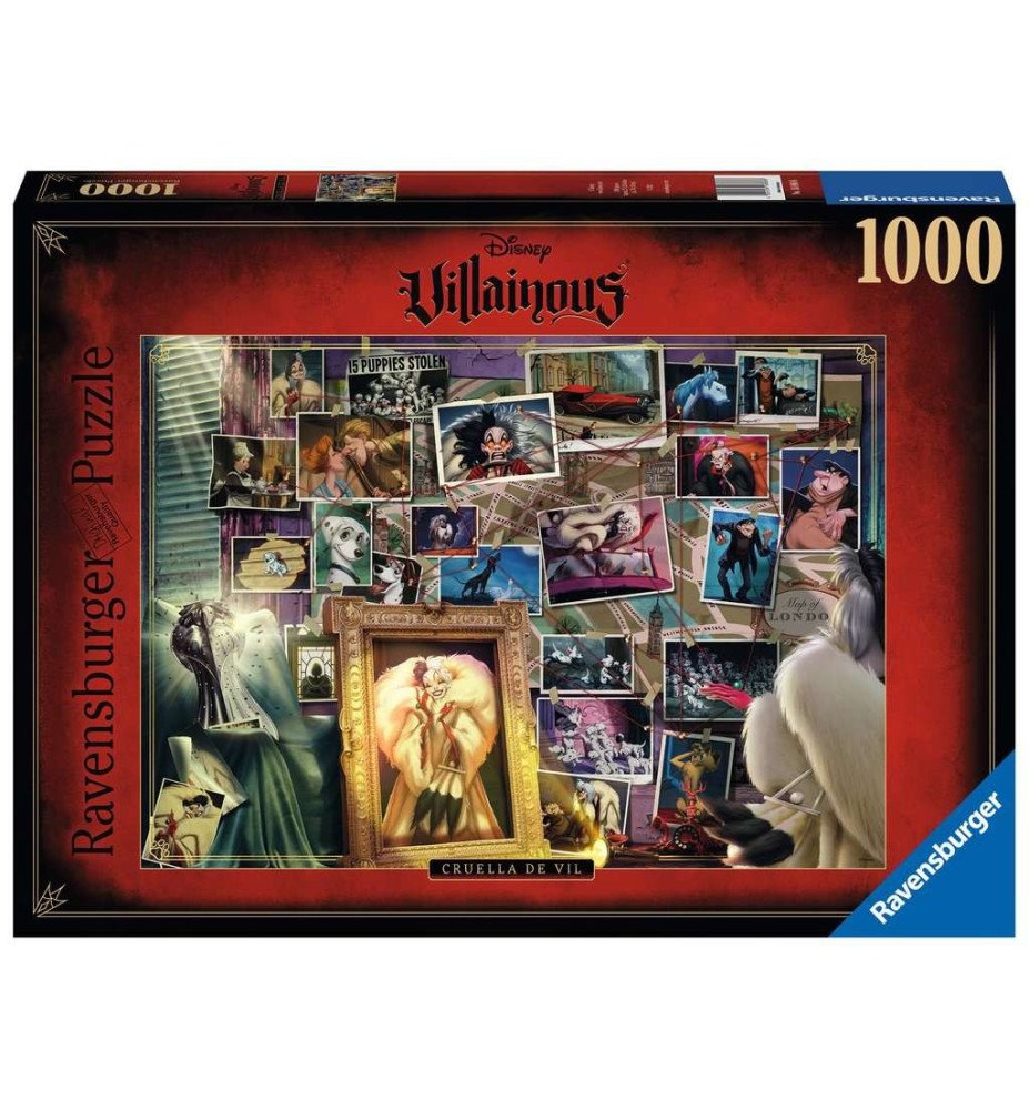 Puzzle 1000 pièces "Cruella" - Villainous