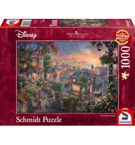 Puzzle " La Belle et le Clochard" - Thomas Kinkade