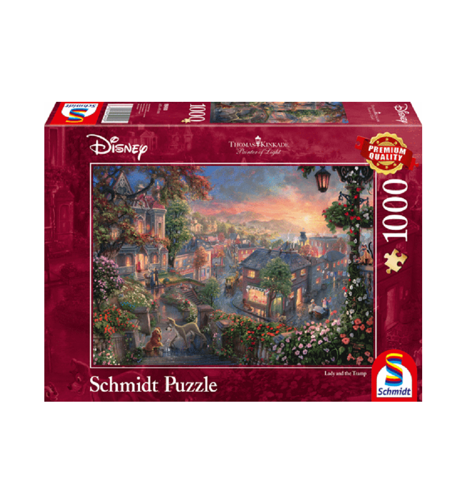Puzzle " La Belle et le Clochard" - Thomas Kinkade