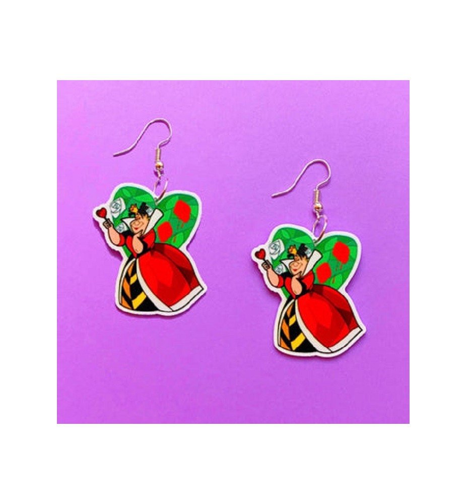 Boucles d'oreilles Reine de cœur - Alice aux pays des merveilles