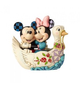 Figurine " Mickey et Minnie dans un cygne " - Disney Traditions