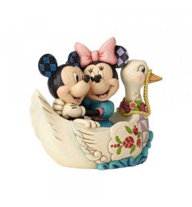 Figurine " Mickey et Minnie dans un cygne " - Disney Traditions