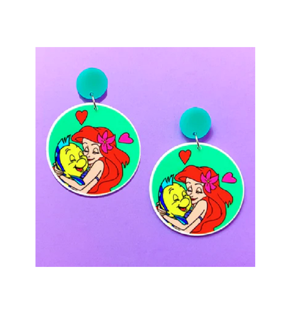 Boucles d'oreilles Ariel et Polochon