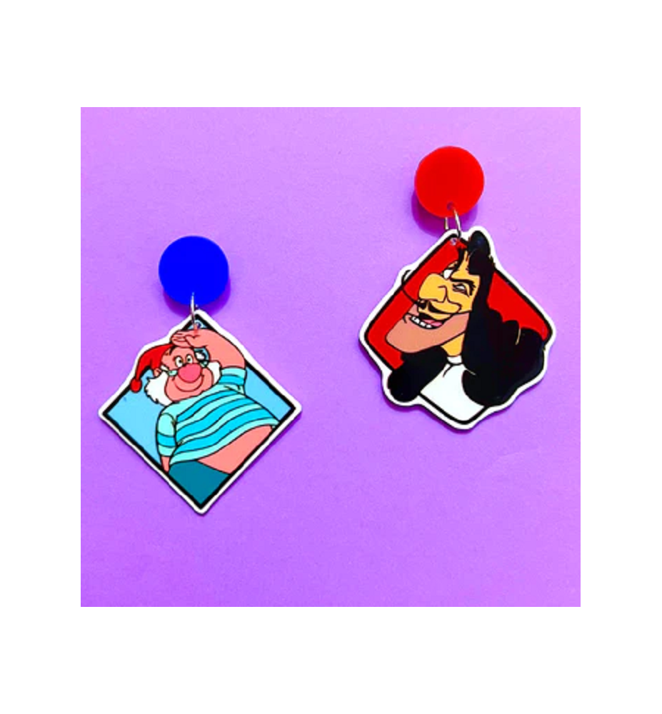 Boucles D'oreilles Capitaine Crochet et Mr Mouche - Peter Pan