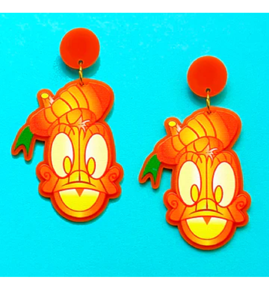 Boucles d'oreilles Donald Citrouille