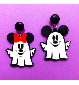 Boucles d'Oreilles Mickey et Minnie Fantôme
