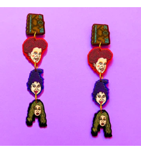 Boucles d'Oreilles les 3 Sœurs Sanderson - Hocus Pocus