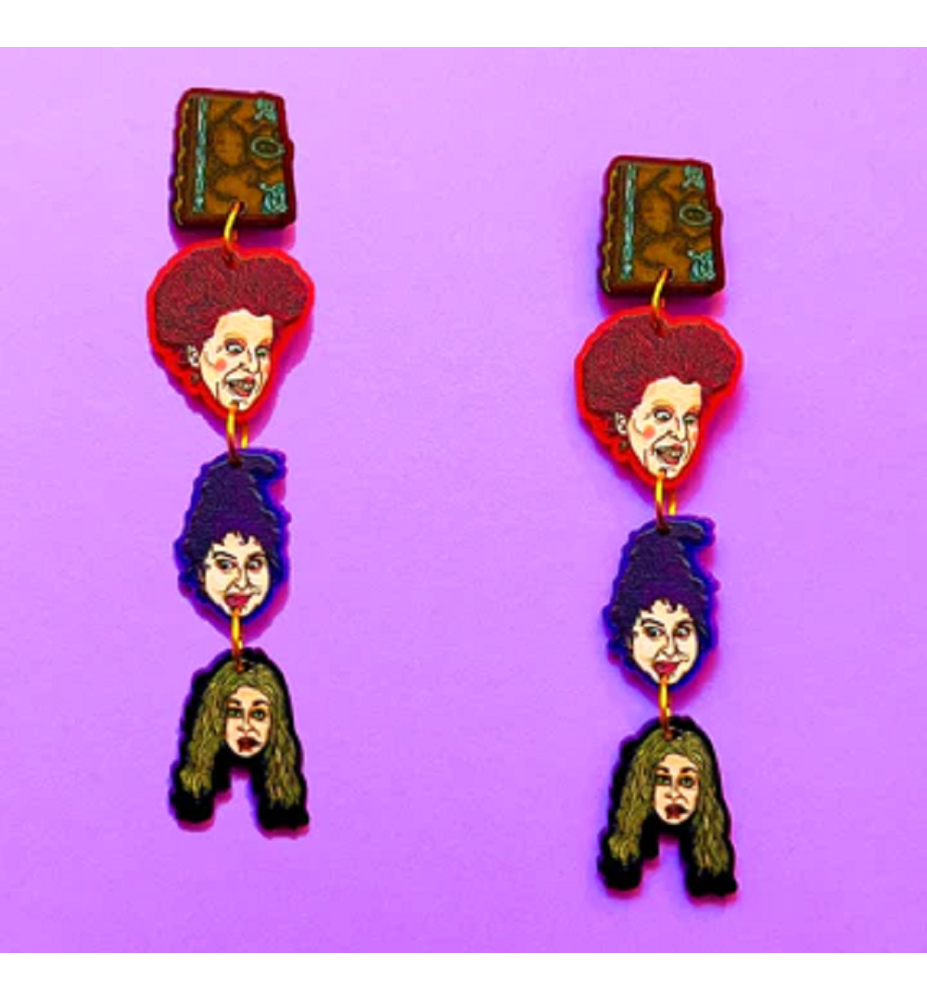 Boucles d'Oreilles les 3 Sœurs Sanderson - Hocus Pocus