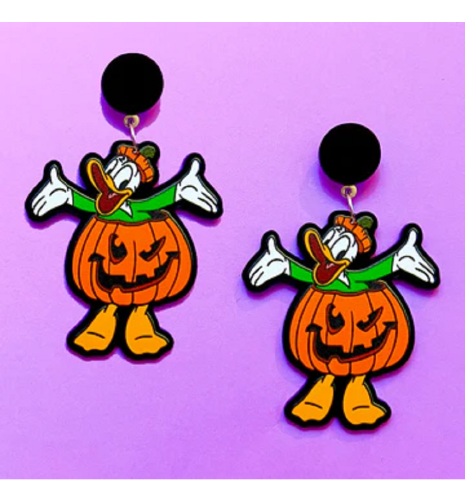 Boucles d'Oreilles Donald Citrouille