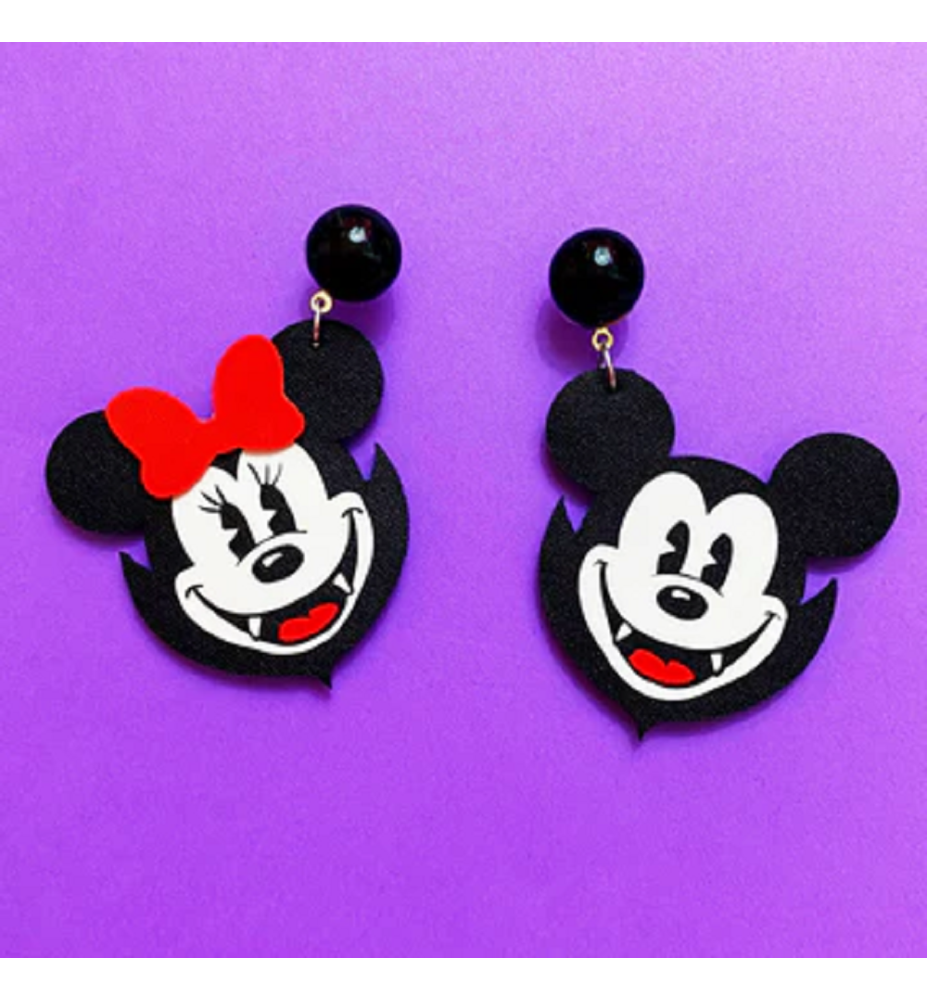 Boucles d'Oreilles Mickey et Minnie Vampire