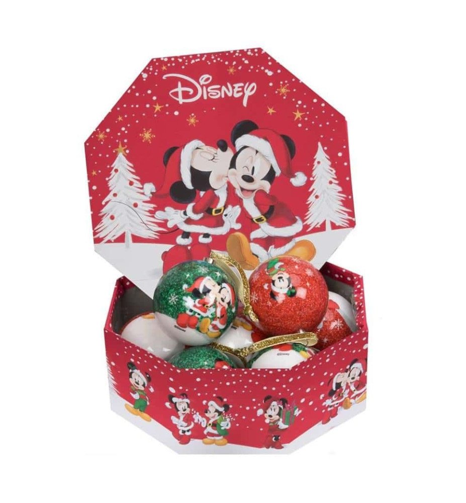 Set de 7 Boules Mickey et Minnie Noël