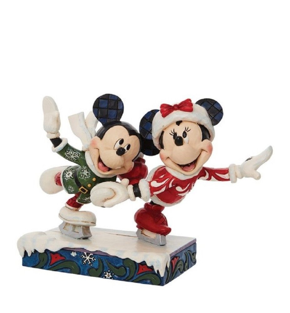 Figurine Mickey Minnie patins à glace - Disney Traditions