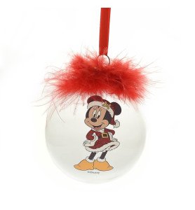 Boule de Noël plume Minnie