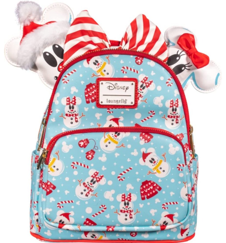 Sac à dos Noël Mickey Minnie bonhomme de neige + ears - Loungefly