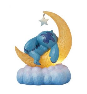 Figurine Veilleuse Stitch et Souillon sur la lune - Disney Traditions