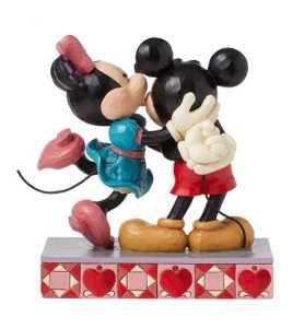 Figurine Mickey et Minnie câlins et bisous - Disney Traditions