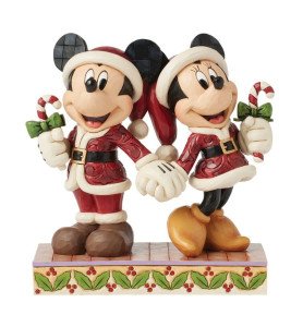 Figurine Mickey et Minnie Candy Cane - Disney Traditions