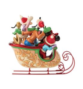 Figurine Traineau de Noël Mickey et ses amis - Disney Traditions