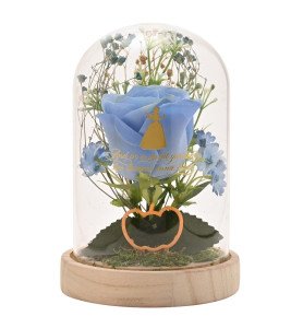 Cloche florale avec néon princesses Disney - Cendrillon