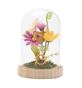 Cloche florale avec néon princesses Disney - Raiponce