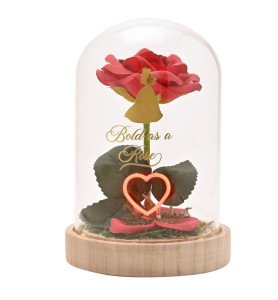 Cloche florale avec néon princesses Disney - Belle