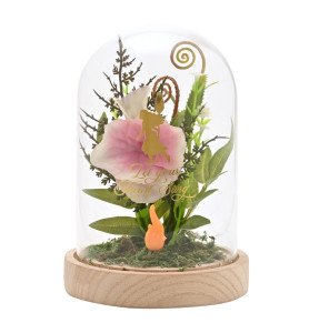 Cloche florale avec néon princesses Disney - Vaiana