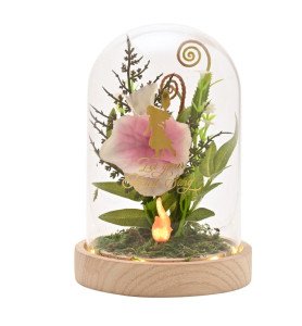 Cloche florale avec néon princesses Disney - Vaiana