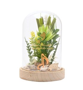 Cloche florale avec néon princesses Disney - Ariel