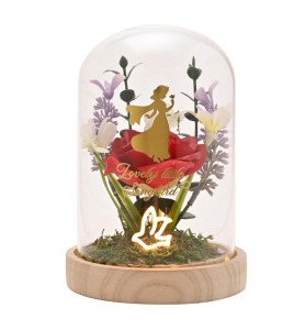 Cloche florale avec néon princesses Disney - Blanche Neige