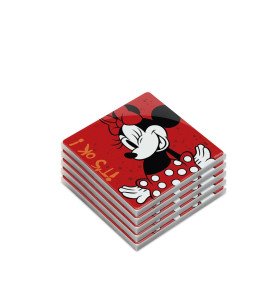 Sous verre Minnie Mouse I am - Rouge