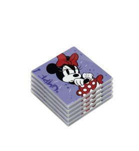 Sous verre Minnie Mouse I am - Bleu mauve