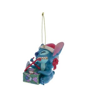 Ornement Stitch Unwrapping gift - Disney Traditions