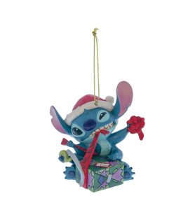 Ornement Stitch Unwrapping gift - Disney Traditions