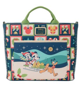 Tote Bag convertible Mickey and Minnie Holliday - Loungefly