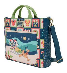 Tote Bag convertible Mickey and Minnie Holliday - Loungefly