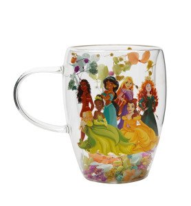 Tasse en verre Princesses - Disney Pastel Princess Floral