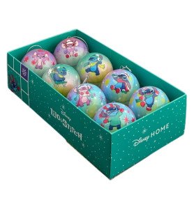 Set de 8 boules Stitch et Angel - Noël