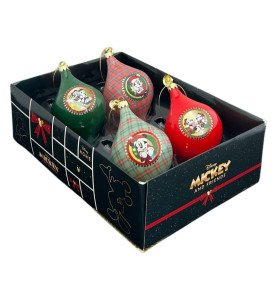 Set de 4 boules Mickey et Minnie Disney Classic