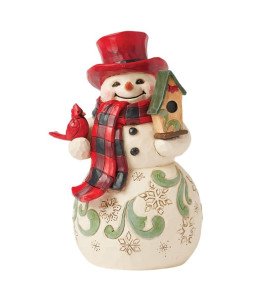 Figurine Bonhomme de neige avec chapeau rouge - Jim Shore Heartwood creek