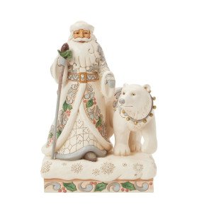 Figurine Père Noël avec son ours  - Jim Shore Heartwood creek
